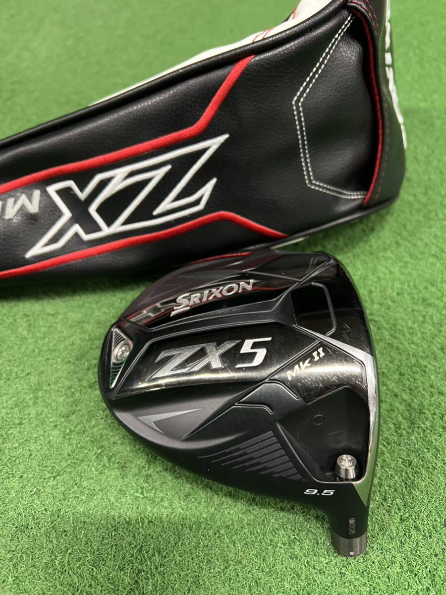 スリクソン zx5 mk2 ドライバー 9.5° 純正 ヘッドのみSRIXON ダンロップ　美品　スリクソンMKⅡ 1W ヘッドカバー付_画像1