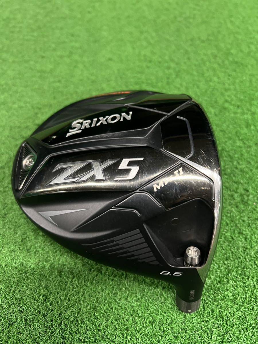 スリクソン zx5 mk2 ドライバー 9.5° 純正 ヘッドのみSRIXON ダンロップ　美品　スリクソンMKⅡ 1W ヘッドカバー付_画像3