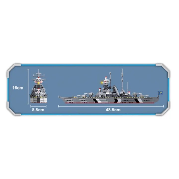 【新品】戦艦ビスマルク　ブロックセット　海軍　船　レゴブロック互換品 海軍 艦 戦艦 海軍 ドイツ プラモデル