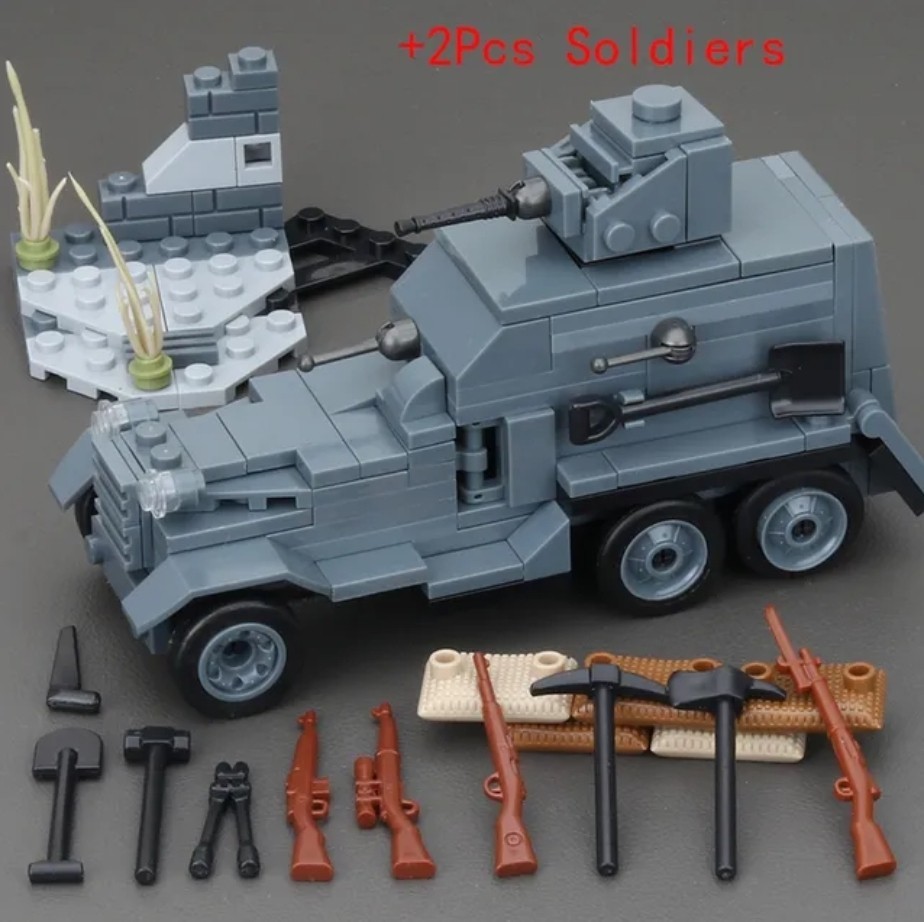 【新品】九三式装甲自動車&M25四輪装甲車セット　日本軍　レゴブロック互換品 レゴ LEGO ミニフィグ_画像2