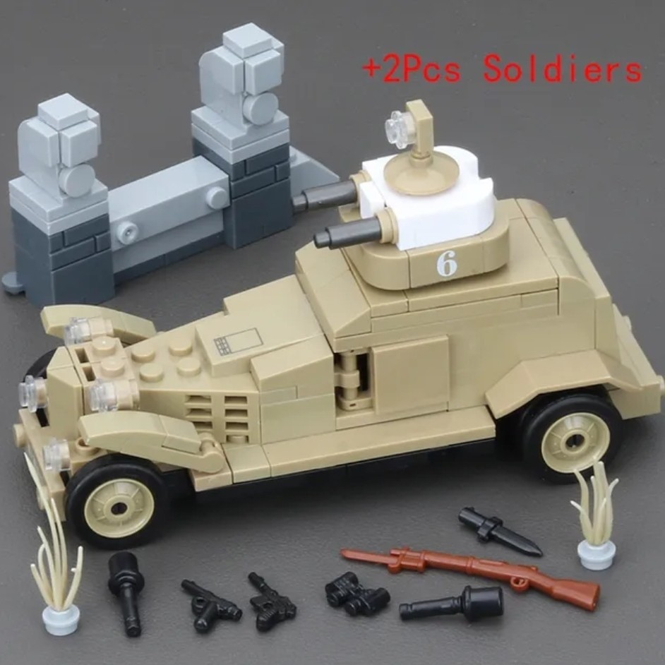 【新品】九三式装甲自動車&M25四輪装甲車セット　日本軍　レゴブロック互換品 レゴ LEGO ミニフィグ_画像3