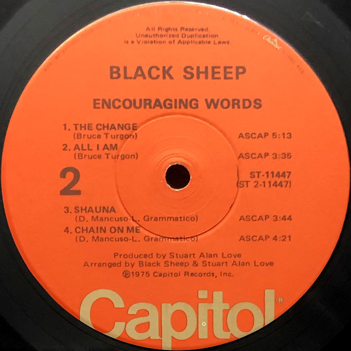 ★良盤 US ORIG LP★BLACK SHEEP/Encouraging Words 1975年 米国のFREE ブルースロック名作 FOREIGNER前身 Vo.LOU GRAMM インナー付_画像4