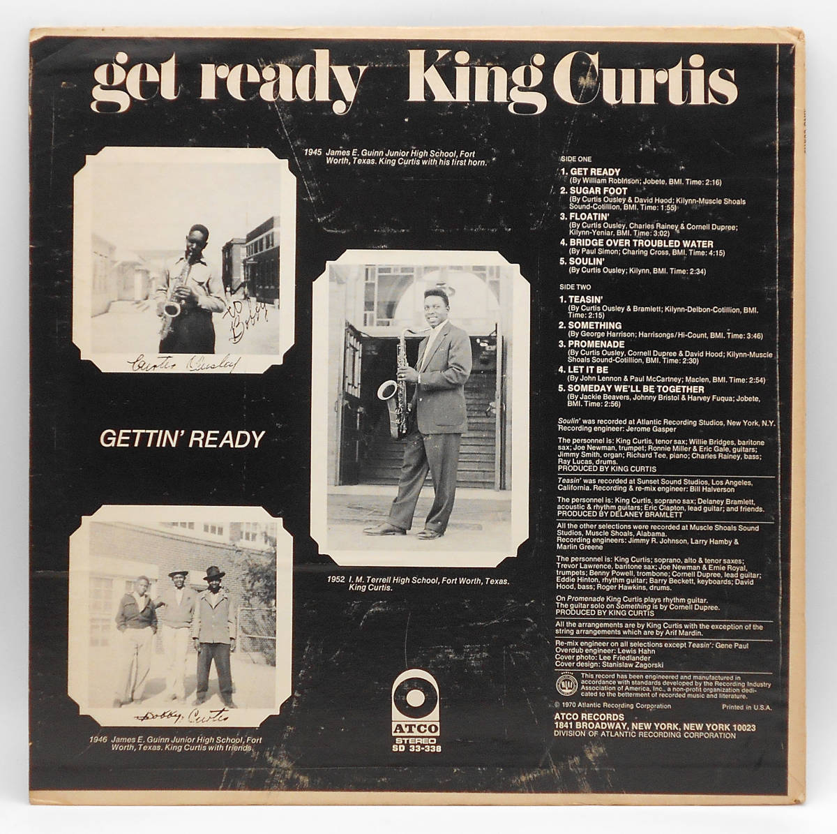 ★US ORIG LP★KING CURTIS/Get Ready 1970年 レアグルーヴ名作 MUSCLE SHOALS録音 ERIC CLAPTON, DELANEY BRAMLETT, CORNELL DUPREE参加_画像2