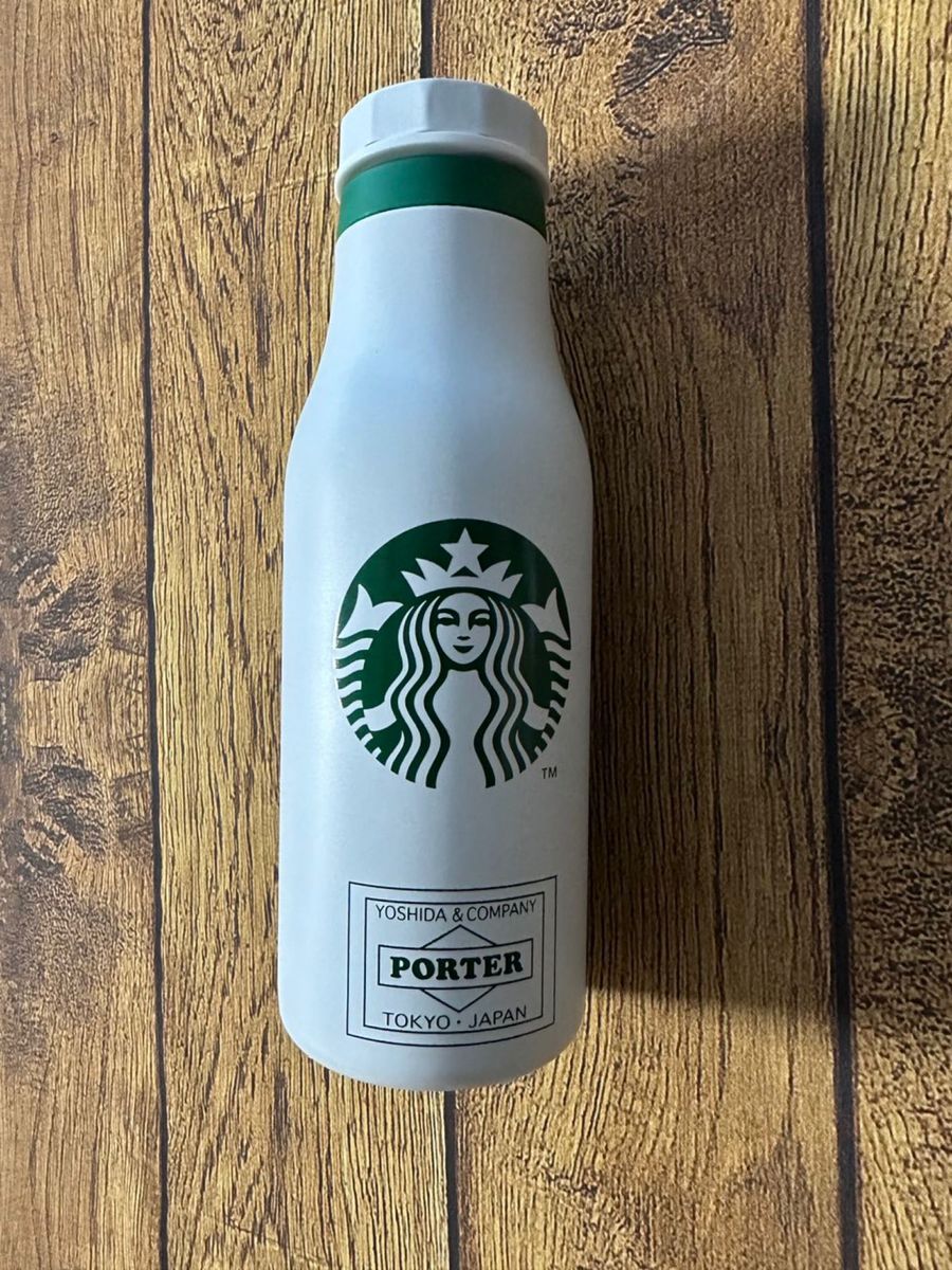 スタバ× PORTER　ステンレスロゴボトル ホワイト 473ml ポーター スターバックス STARBUCKS