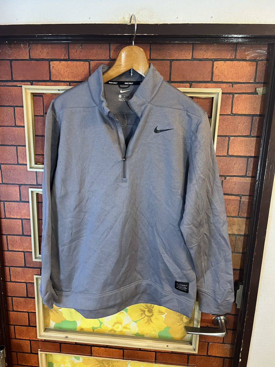 ハーフジップ トップス　NIKEゴルフ　サイズ M グレー系　スポーティー 2XL アウトドア　アメリカ古着_画像1