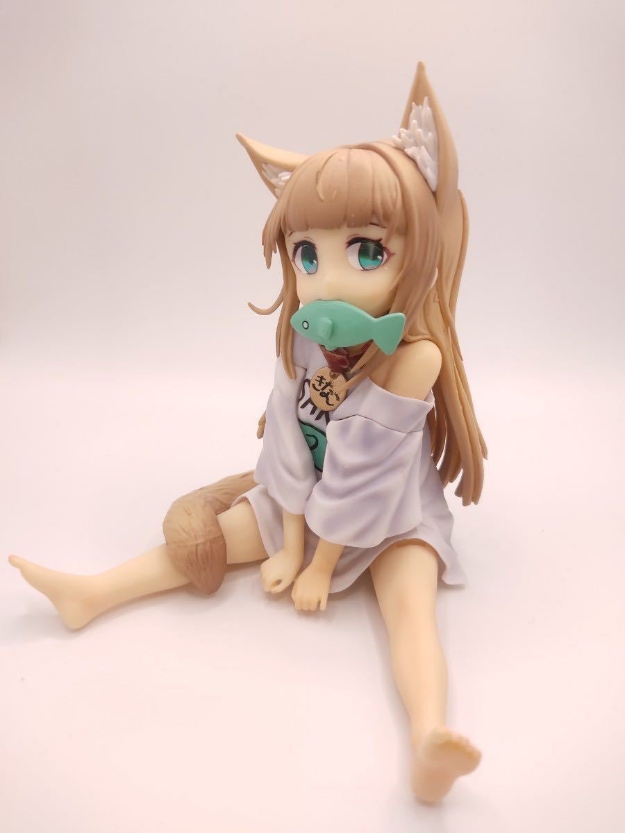 １円スタート！中古【海外品】うちのねこが女の子でかわいい きなこ お座りおさかなver. 1/6 完成品フィギュア_画像1