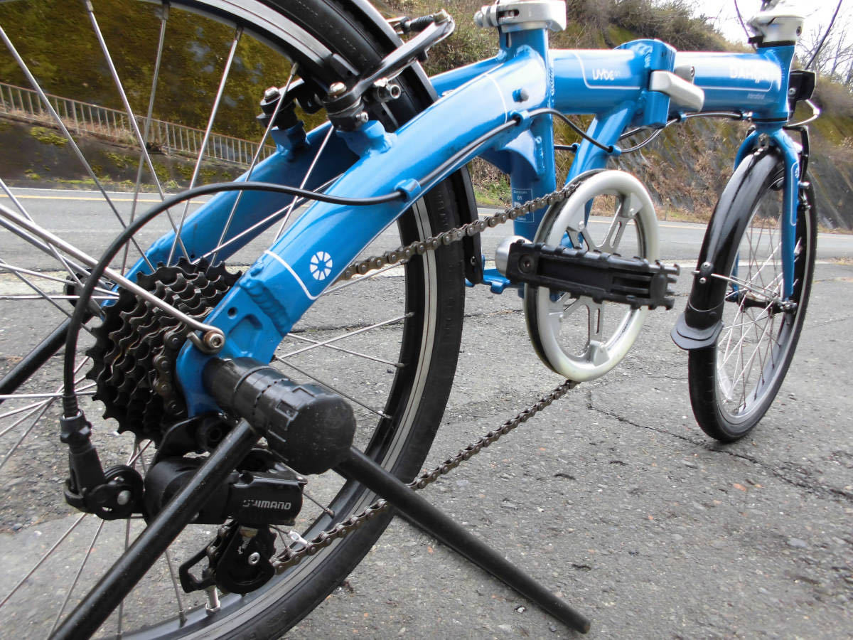 1円～【DAHON】※ UYBE 折り畳み自転車 SHIMANO 7速 20インチ ミニベロ 小径車 青色1039_画像7