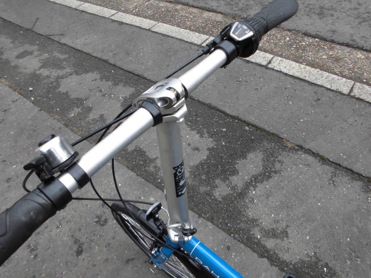 1円～【DAHON】※ UYBE 折り畳み自転車 SHIMANO 7速 20インチ ミニベロ 小径車 青色1039_画像4