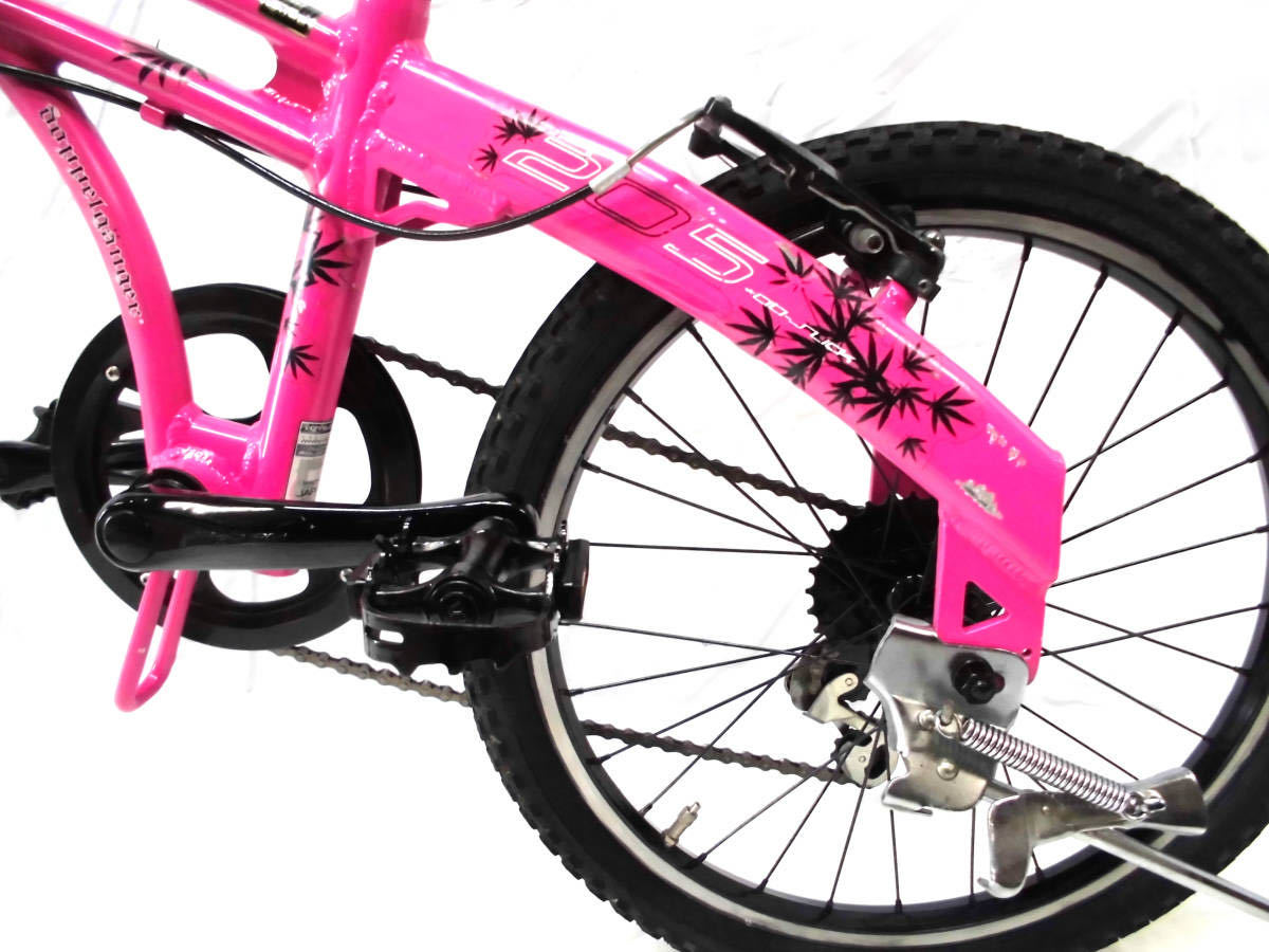 1円～【DOPPELGANGER】※ MTB 205 折り畳み自転車 SHIMANO 6速 20インチ ミニベロ 小径車 ピンク色 1060_画像6