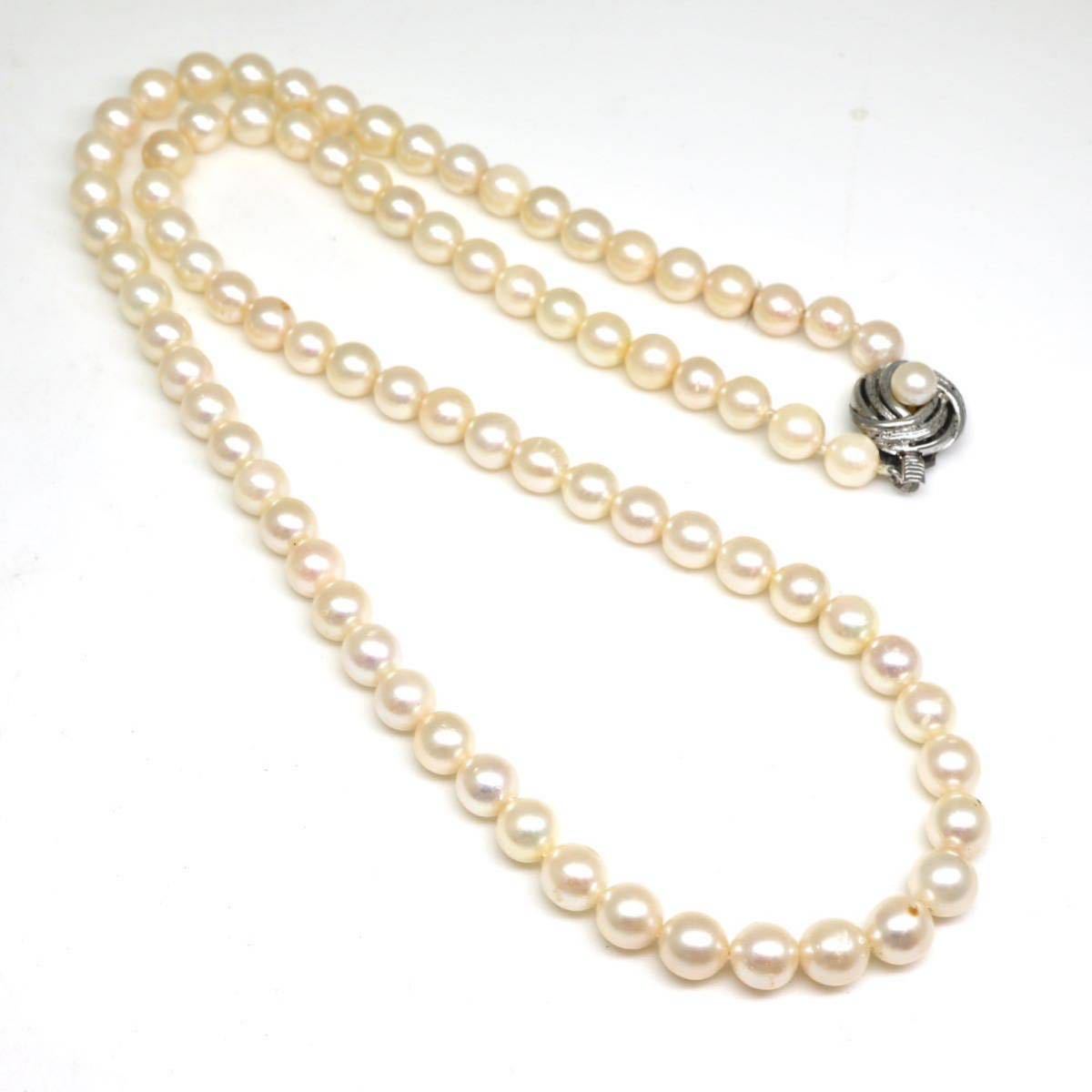 ◆アコヤ本真珠ロングネックレス◆J 約39.2g 約58.0cm 6.5mm珠 真珠 パール pearl ジュエリーjewelry necklace DE0/EA0_画像7