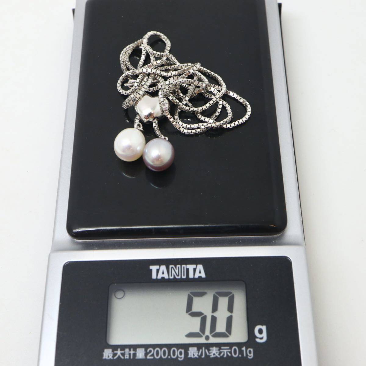 TASAKI(田崎真珠)◆本真珠ネックレス◆F 約5.0g 約49.5cm 7.0-7.5mm珠 南洋白蝶真珠 パール pearl ジュエリーjewelry necklace DA0/DA0_画像9