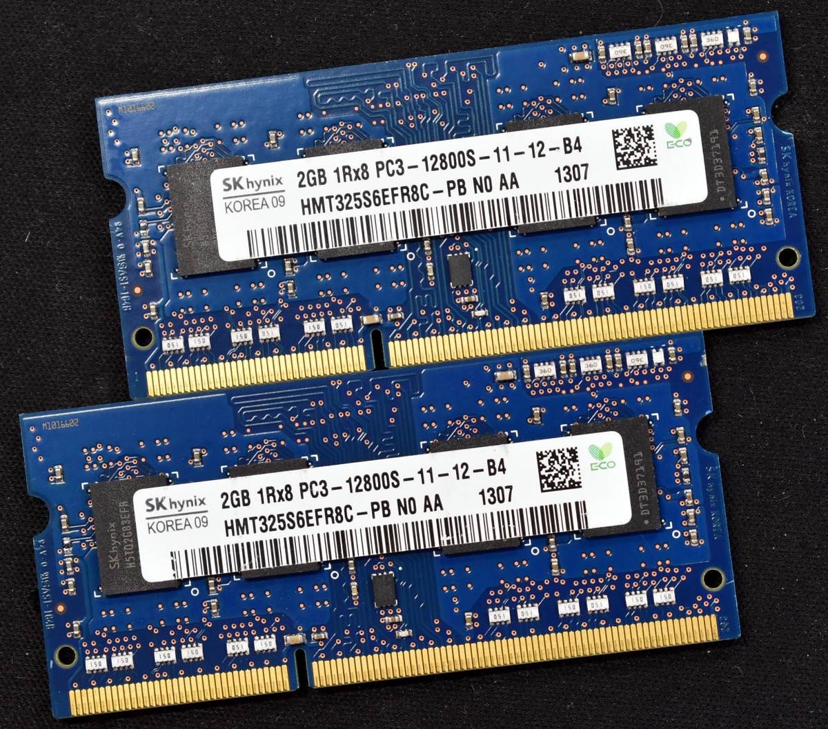 4GB (2GB 2枚組) PC3-12800S DDR3-1600 S.O.DIMM 204pin 1Rx8 ノートPC用メモリ 8chip SK-Hynix 2G 4G (管:SA4271 x5s_画像1