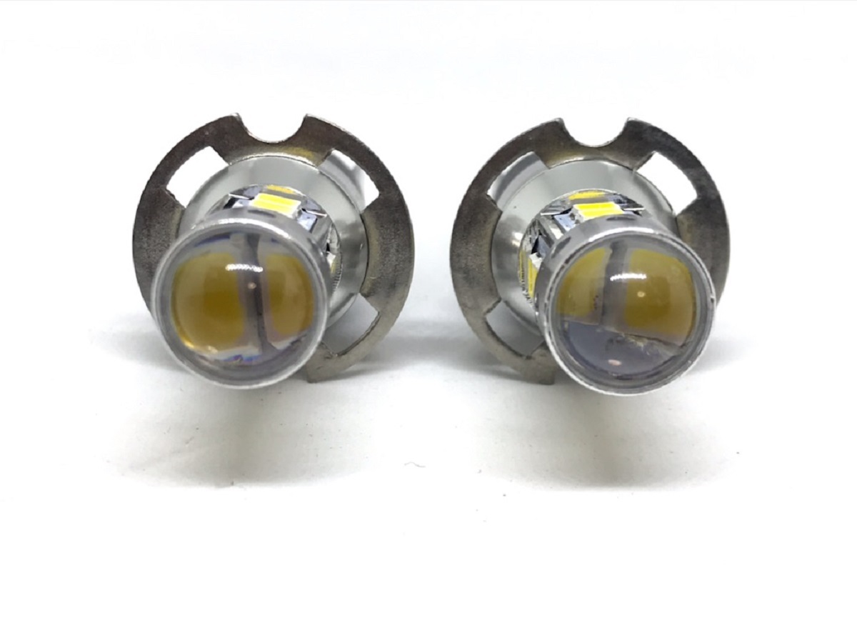 LED フォグランプ H3C 左右2個セット 6000k ホワイト H3Dにも 2835smd　プロジェクターレンズ_画像4