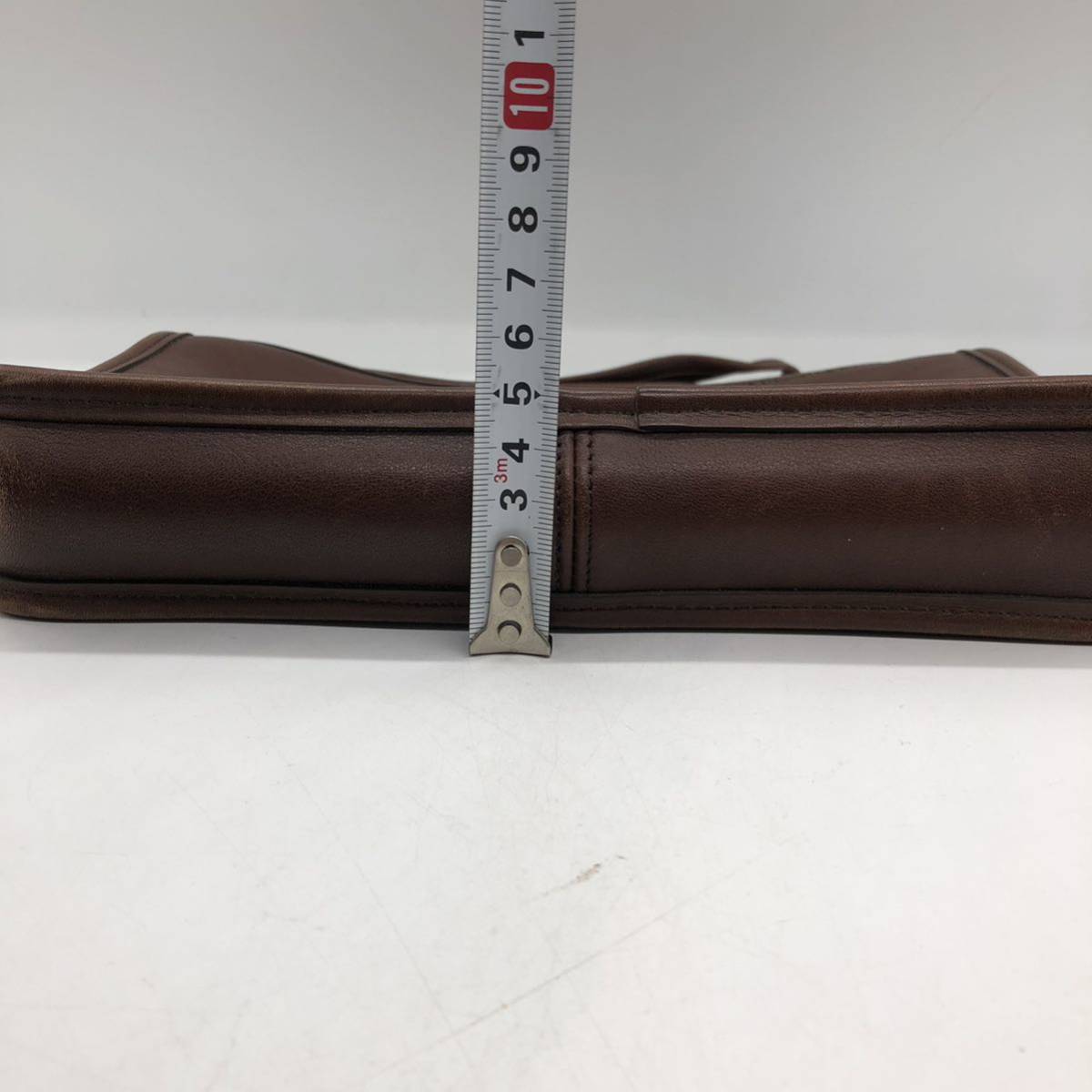 【Free】coach leather porch brownコーチ レザーポーチ オールドコーチ ブラウンT4_画像9