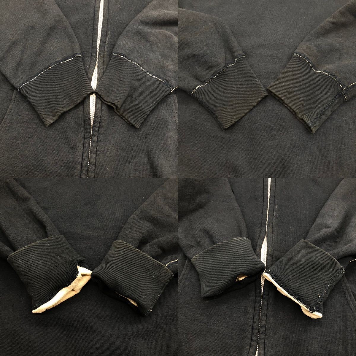 【S】TENDERLOIN ZIP PARKA NAVYテンダーロイン ジップパーカー 無地 裏地サーマル ラグラン ジップ スウェット パーカー ネイビー T9_画像6