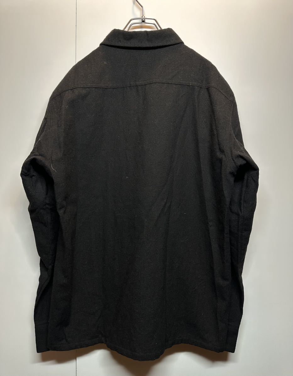 【S】TENDERLOIN WOOL SHIRT BLACK テンダーロイン ウール シャツ 長袖 シャツ ブラック T14_画像2
