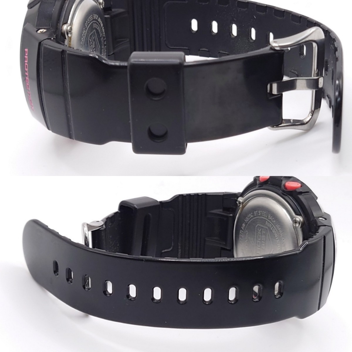 【R1-365】 美品 CASIO G-SHOCK AW-582SC-1ADR 海外モデル デジアナ クレイジーカラーズ イエローグリーン メンズ 腕時計 箱付き_画像5