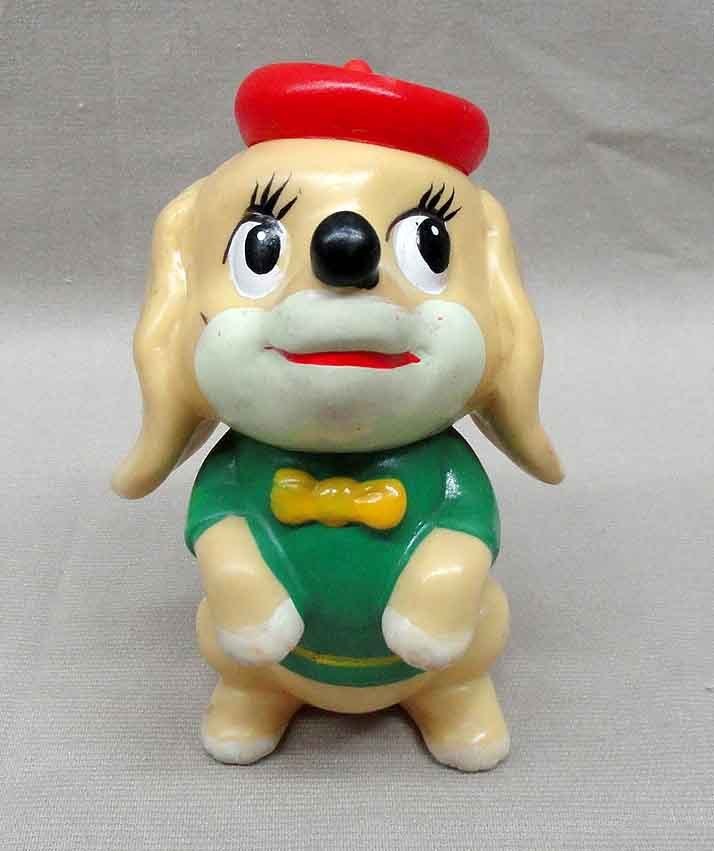 ヤフオク 貯金箱ソフビ 犬 ベレー帽 三和銀行 カンキャラ