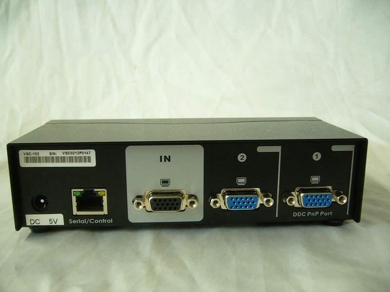 *ConnectPRO 2 порт VGA дистрибьютор мощность ON/OFF c функцией видео раздел усилитель VSC-102* электризация проверка settled б/у *