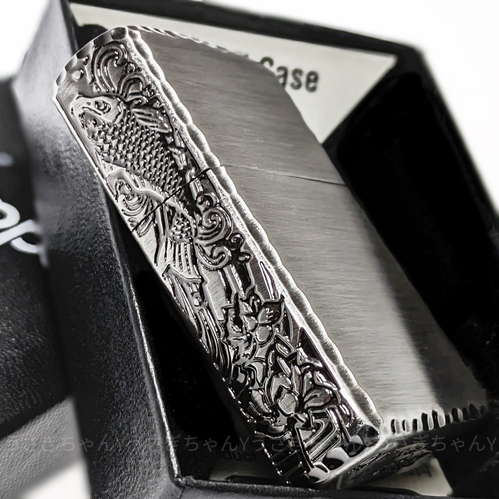 zippo☆アーマー☆限定☆アンティークシルバー☆昇鯉☆ジッポ ライター_画像1