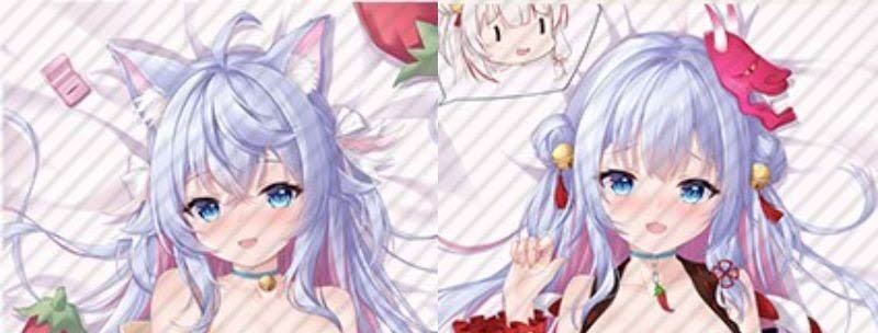 正規品新品 鹿初雪 Vtuber ななかぐら/カグラナナ 抱き枕カバー 裸足ver 差分版(A2+B2)の画像3