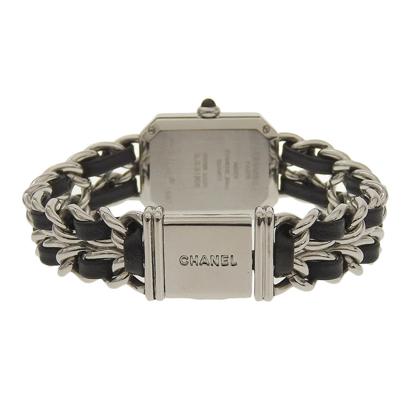  Chanel CHANEL Premiere lady's quartz wristwatch SS/ leather black face #M H0451 used new arrival CH0903