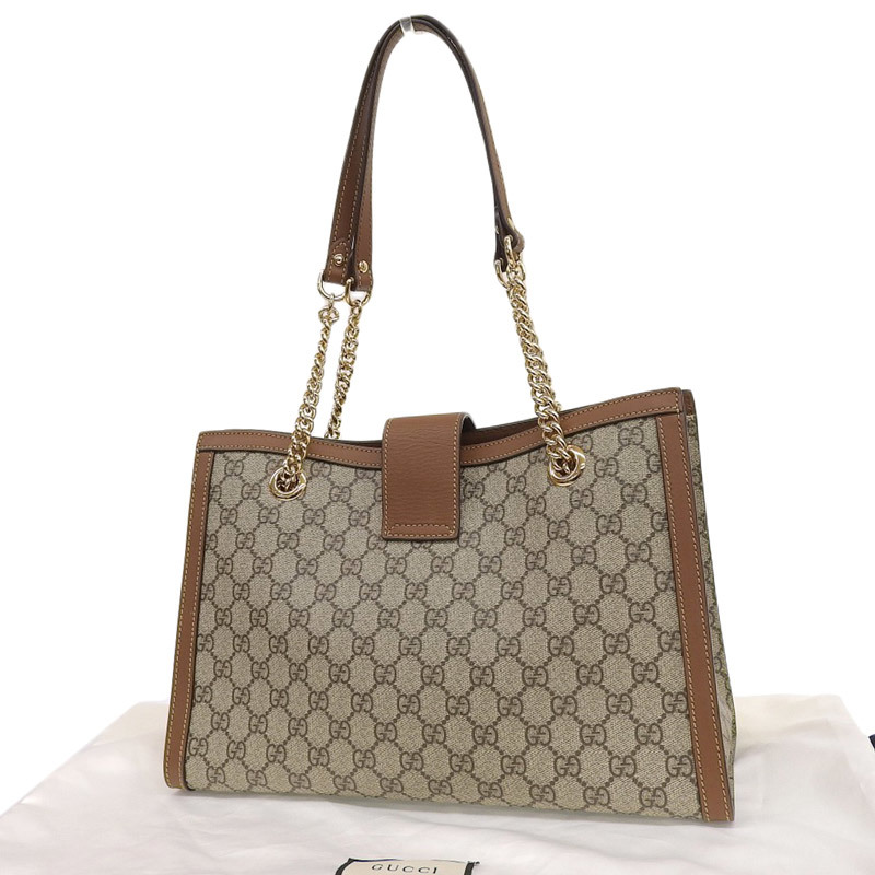 グッチ GUCCI GGスプリーム GGミディアム ショルダーバッグ レザー ベージュ ブラウン 479197 中古 新入荷 GU0555_画像2