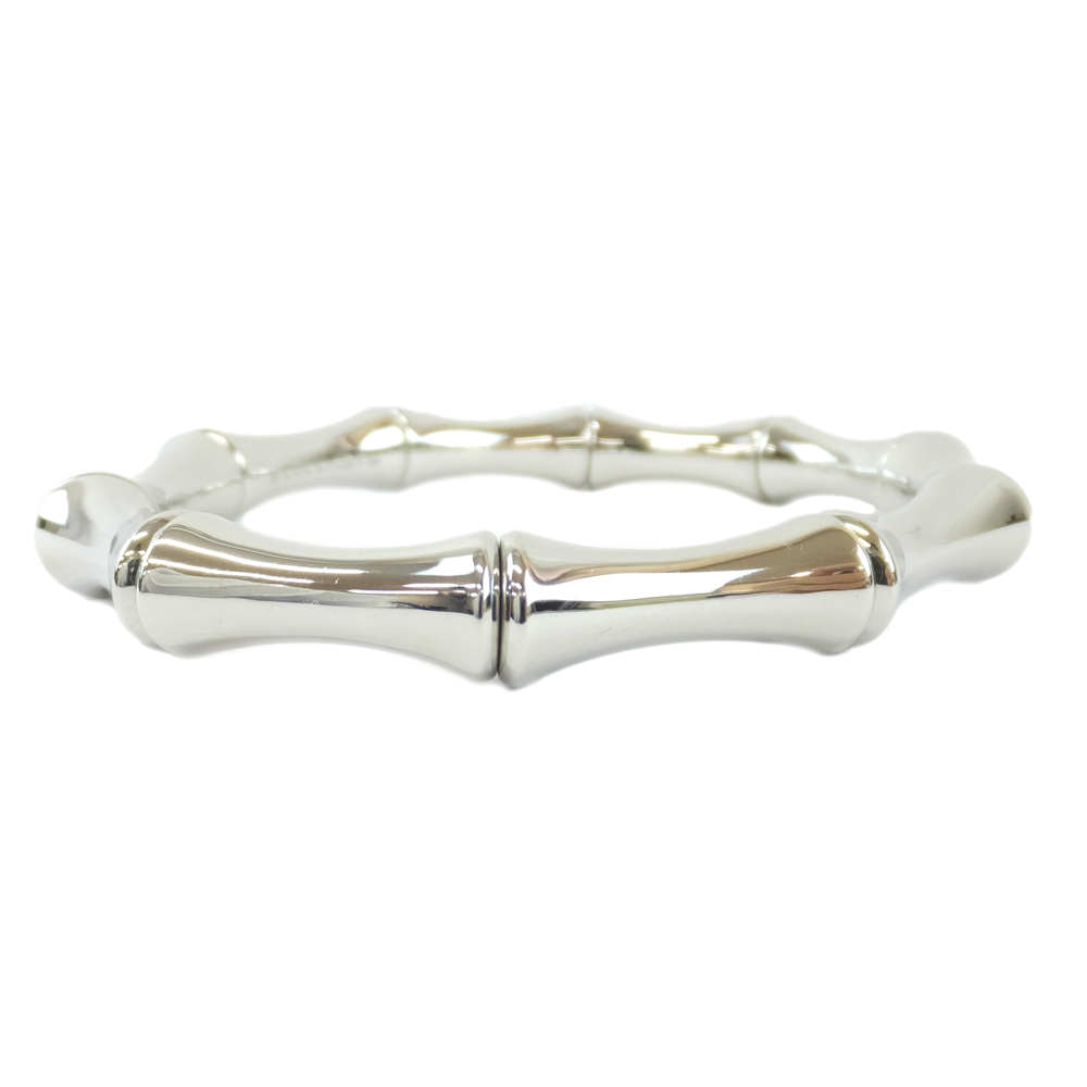 [ Tempaku ] Gucci bracele Au750 white gold silver color K18 19.2g bamboo accessory jewelry 