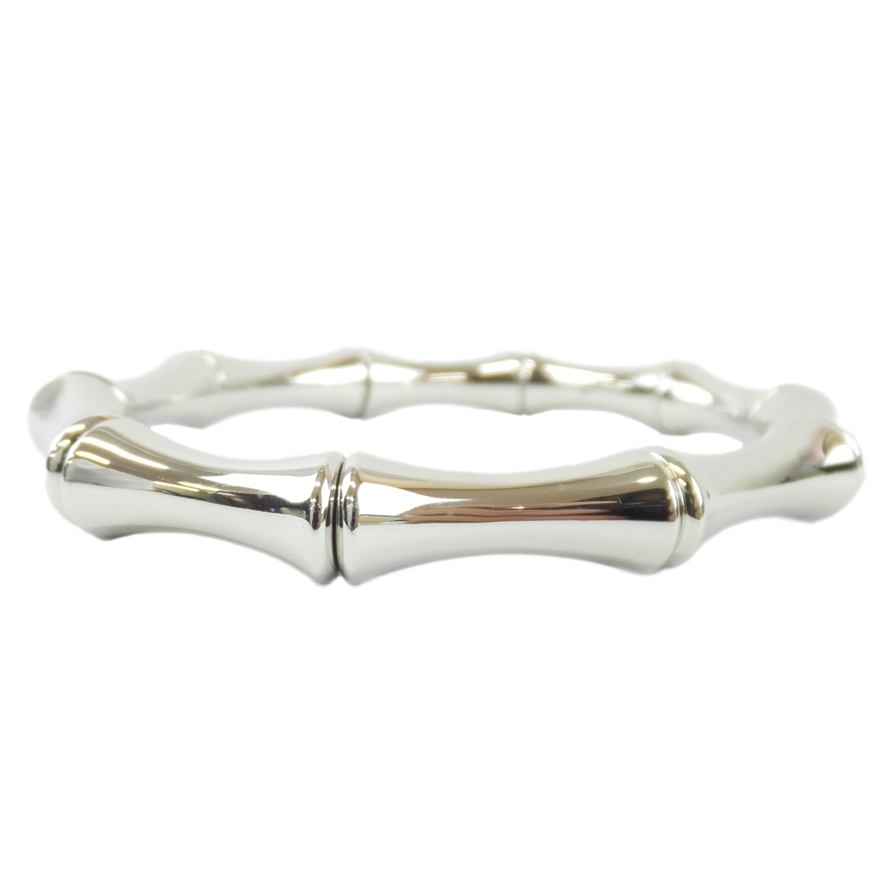 [ Tempaku ] Gucci bracele Au750 white gold silver color K18 19.2g bamboo accessory jewelry 