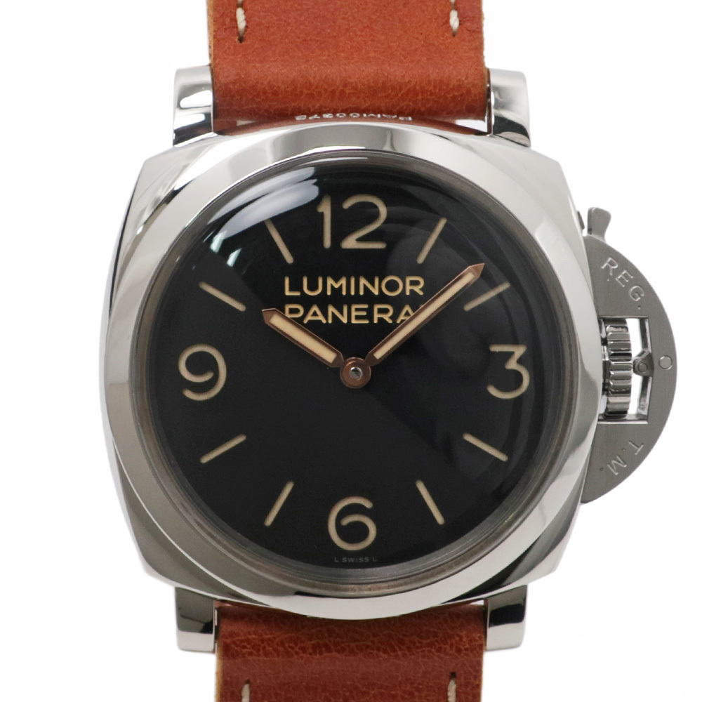 【名東】パネライ ルミノール1950 3DAYS PAM00372 N番 SS/レザー 手巻き メンズ 男 腕時計