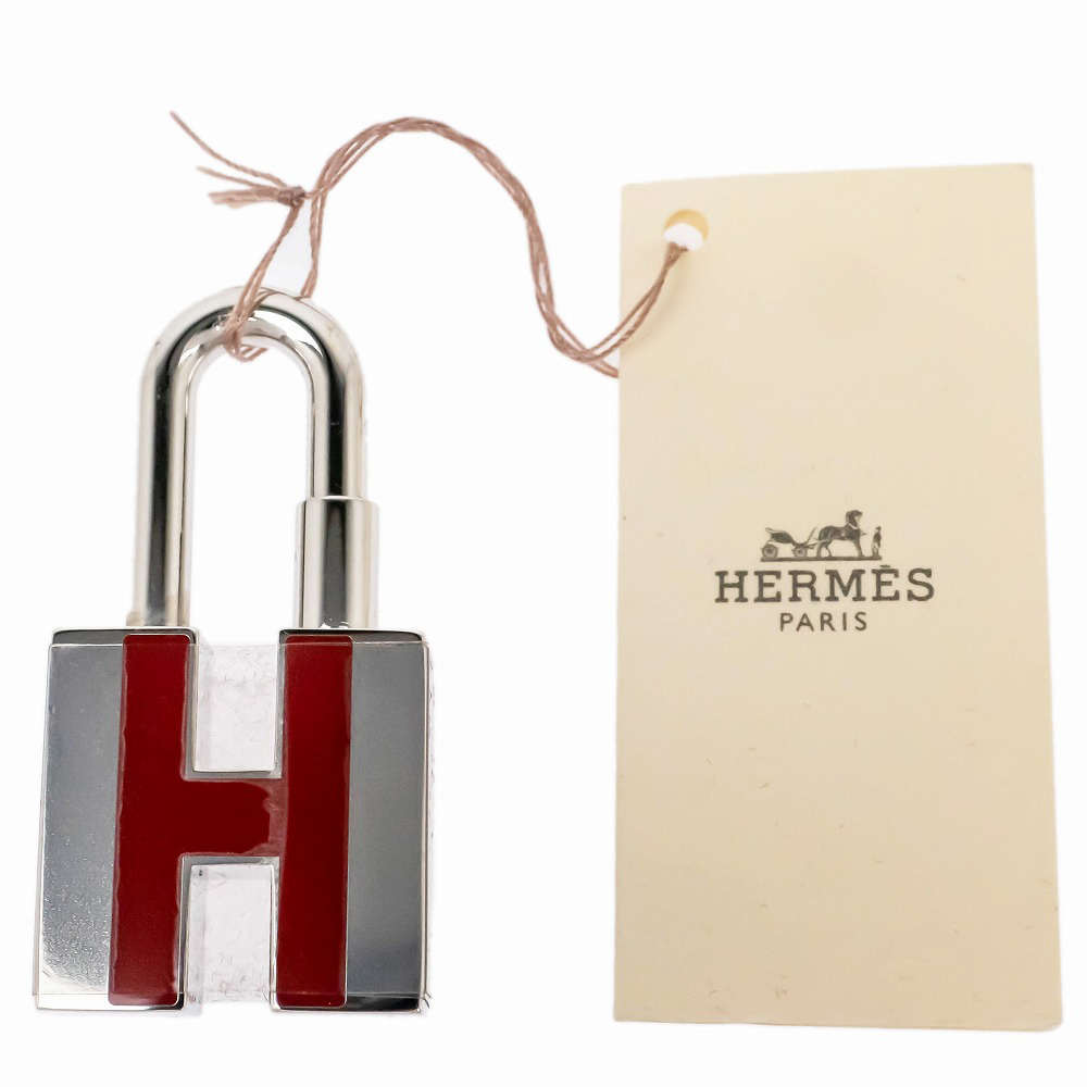 [ название восток ][HERMES] Hermes Hkatena серебряный красный ключ очарование брелок для ключа аксессуары мелкие вещи не использовался товар 