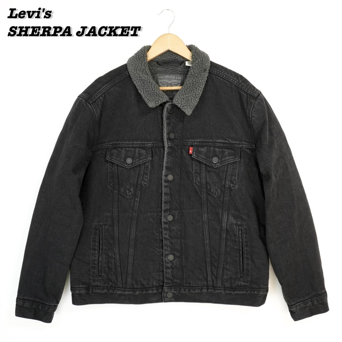 Levi's BLACK DENIM SHERPA JACKET L 304216 リーバイス Levi's BLACK DENIM SHERPA JACKET L 304216 リーバイス