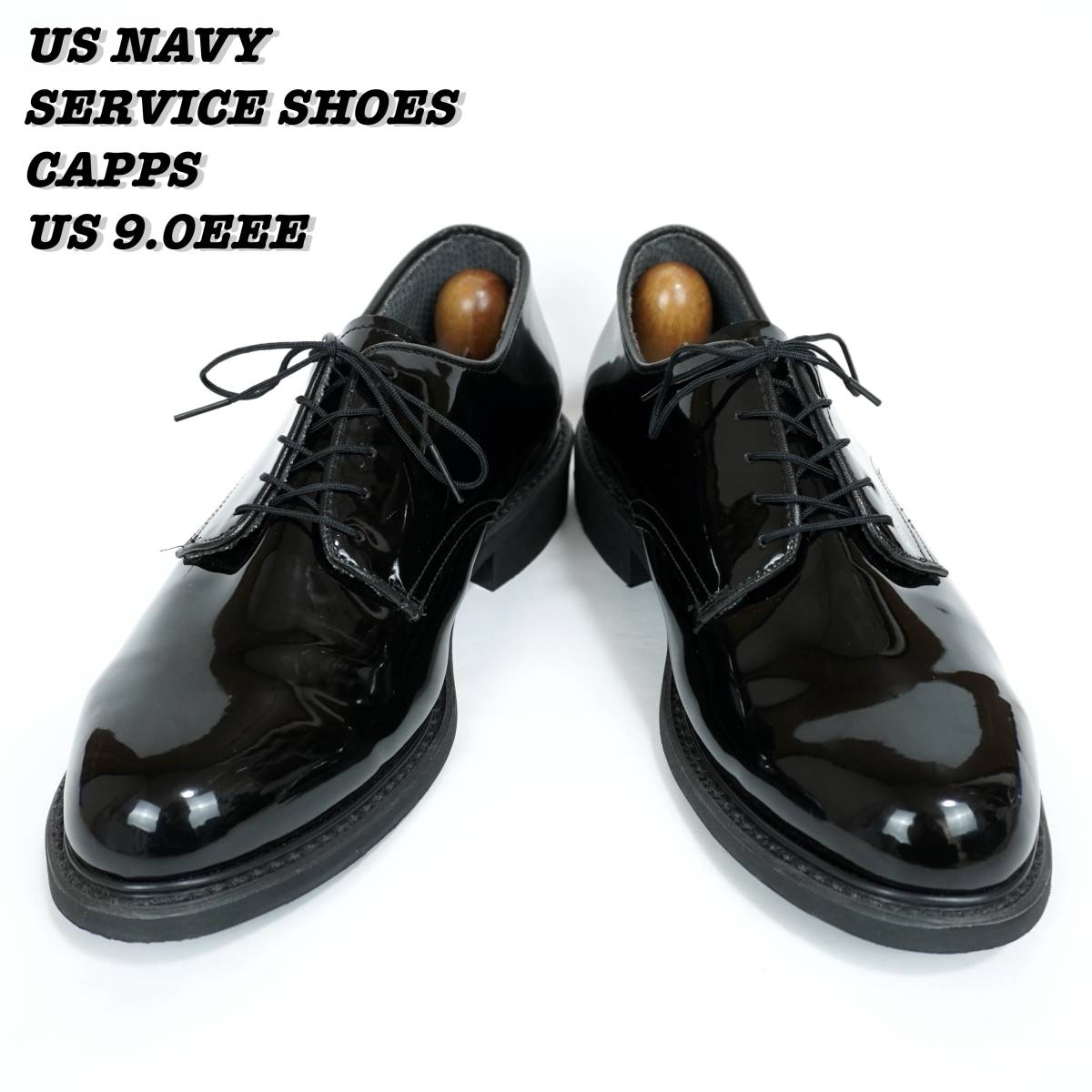 US NAVY SERVICE SHOES CAPPS 2000s US9.0EEE アメリカ海軍 サービスシューズ ドレスシューズ 革靴 式典