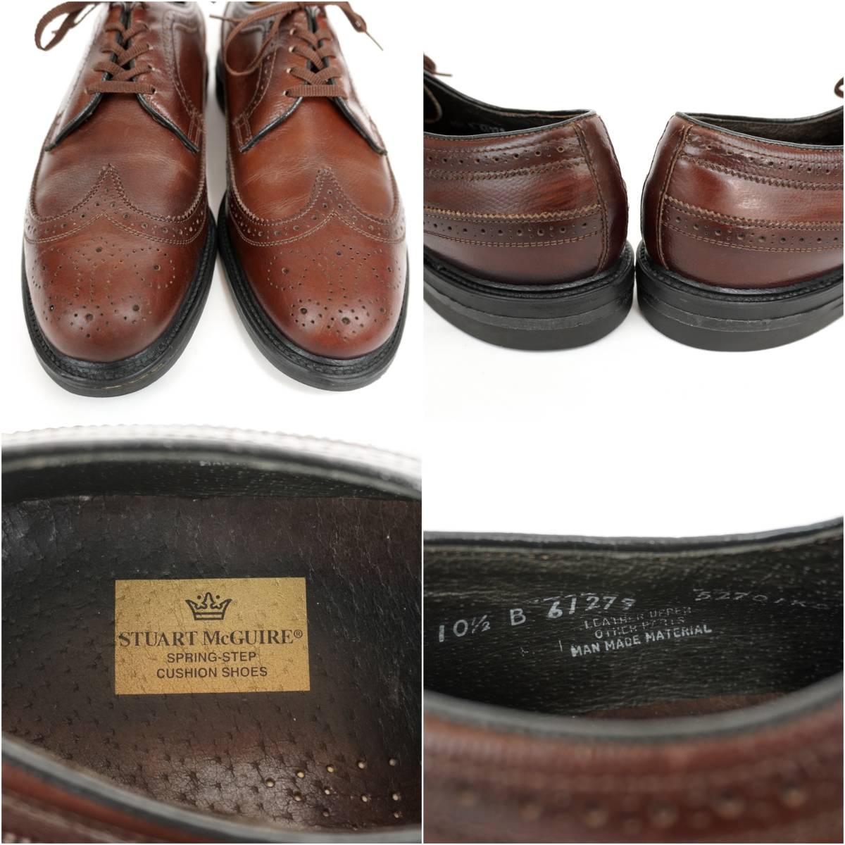 STUART McGUIRE LONG WING TIP 1990s US10 5B Vintage STUART McGUIRE LONG WING TIP 1990s US10 5B Vintage