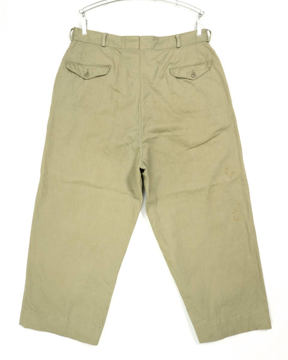 USMC KHAKI CHINO TROUSERS 1957s W38 L33 MIL24003 米海兵隊 カーキチノ チノパン 1950年代 ヴィンテージ マリンコープ マリンコ_画像2