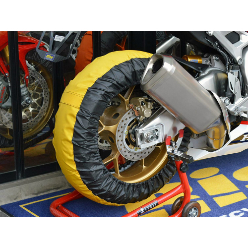 Rise(ライズ) バイク タイヤ保護カバー まもるくん 17インチ イエロー/ブラック 012176_画像4