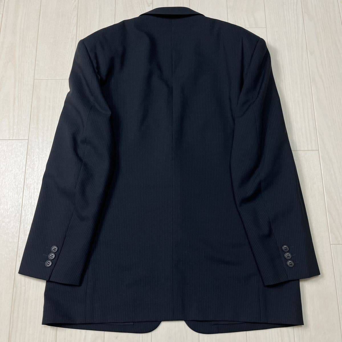 EXCELLENT FARAGO エクセレントファラーゴ　 メンズ　シングルスーツ　セットアップ　濃紺　ストライプ　AB5 ビジネス　フォーマル　AOKI_画像3