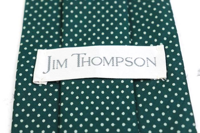ジムトンプソン ブランドネクタイ ドット 総柄 シルク メンズ グリーン JIM THOMPSONの画像4