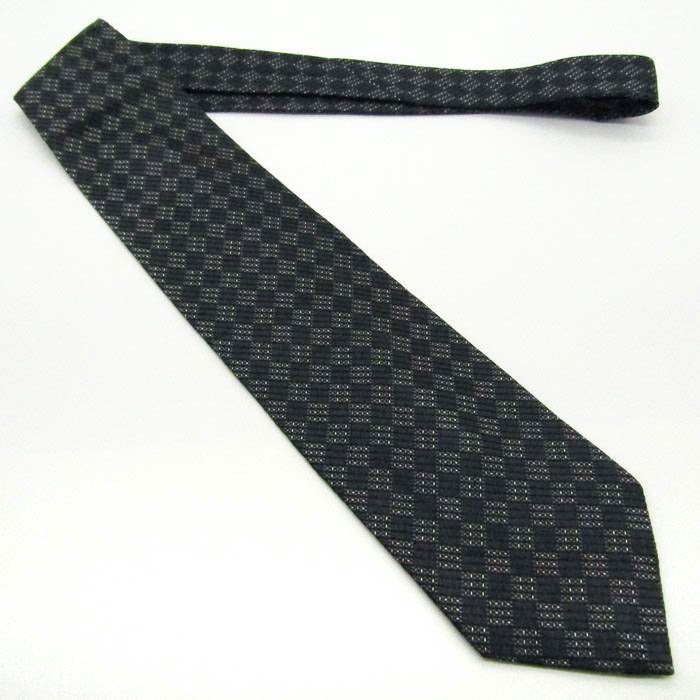 [ superior article ] I m Pro duct im product Issey Miyake check pattern silk fine pattern pattern made in Japan line pattern men's necktie gray 