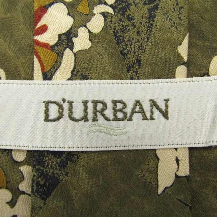 [ хорошая вещь ] Durban DURBAN мелкий рисунок рисунок шелк цветочный принт сделано в Италии ткань сделано в Японии мужской галстук зеленый 