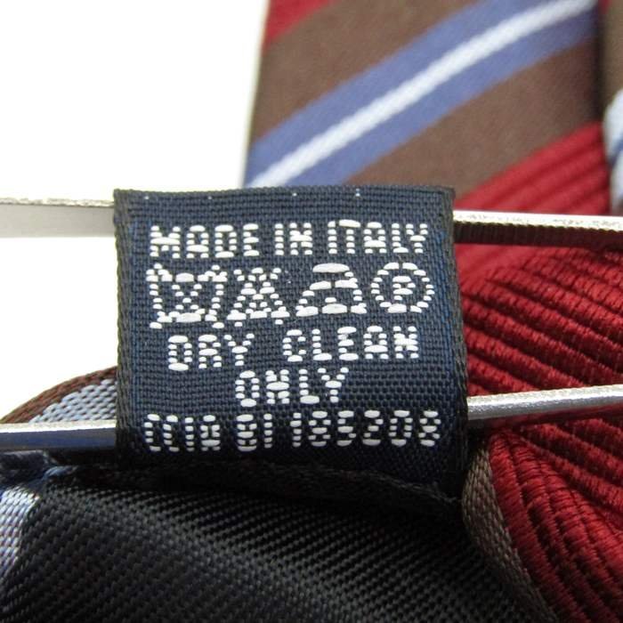 【良品】 トラサルディ TRUSSARDI ストライプ柄 シルク ライン柄 イタリア製 メンズ ネクタイ レッド_画像6