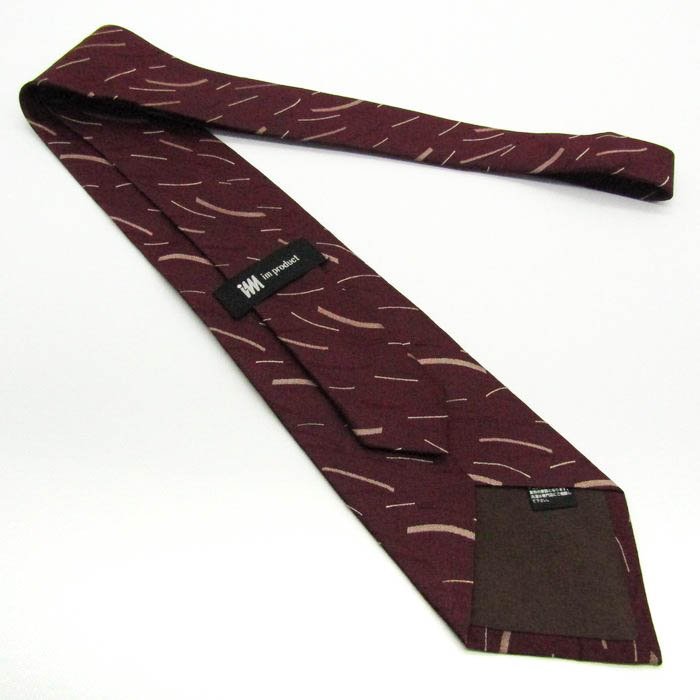 [ superior article ] I m Pro duct im product Issey Miyake line pattern silk total pattern made in Japan men's necktie red 