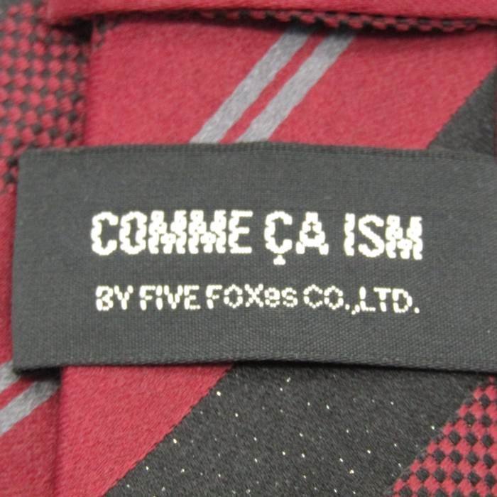 [ superior article ] Comme Ca Ism COMME CA ISM stripe pattern sill Klein pattern fine pattern pattern men's necktie red 