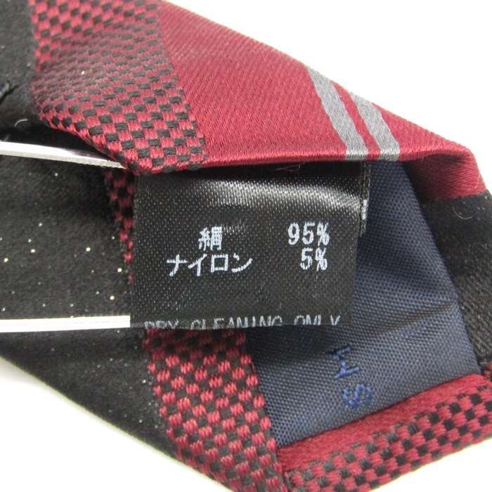 [ superior article ] Comme Ca Ism COMME CA ISM stripe pattern sill Klein pattern fine pattern pattern men's necktie red 