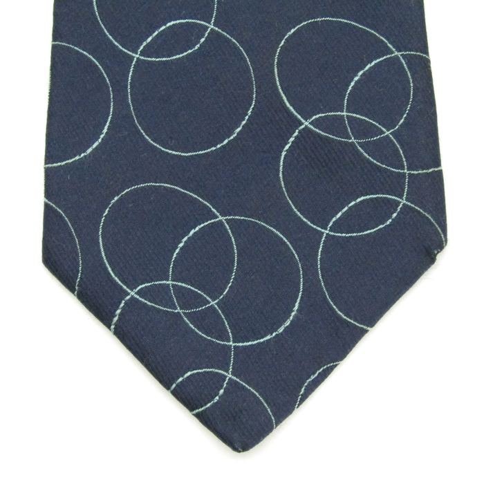 [ superior article ] I m Pro duct im product Issey Miyake line pattern silk circle pattern dot pattern made in Japan total pattern brand men's necktie navy 