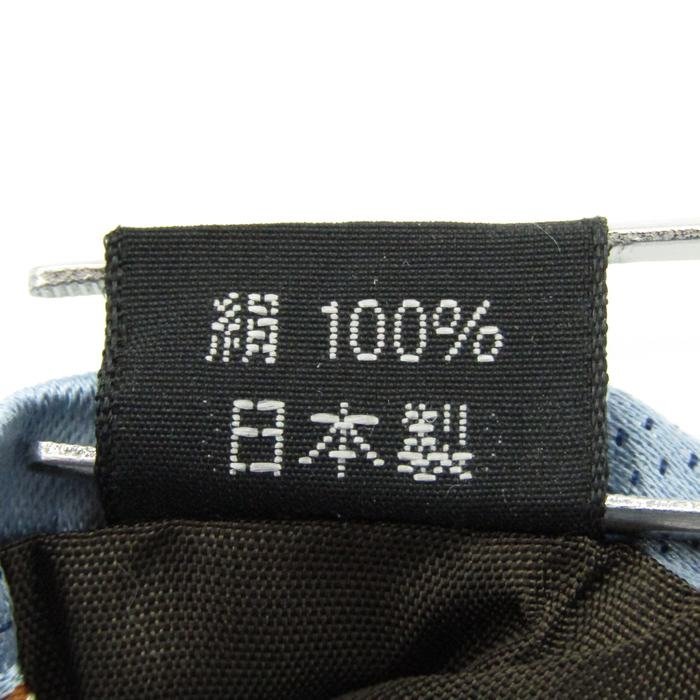 コムサ COMME CA ストライプ柄 シルク ライン柄 日本製 メンズ ネクタイ ネイビー_画像5