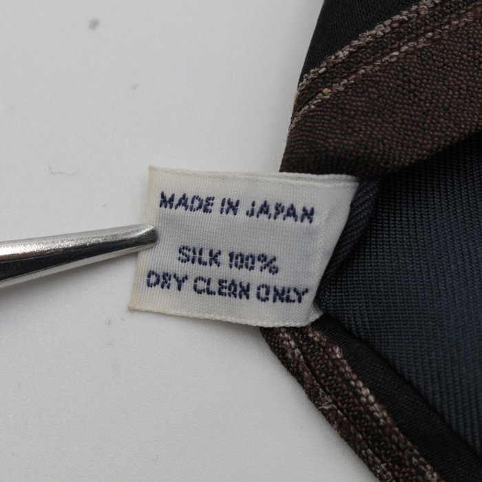 【良品】 エディフィス EDIFICE ストライプ柄 シルク ライン柄 日本製 メンズ ネクタイ ブラウン_画像6