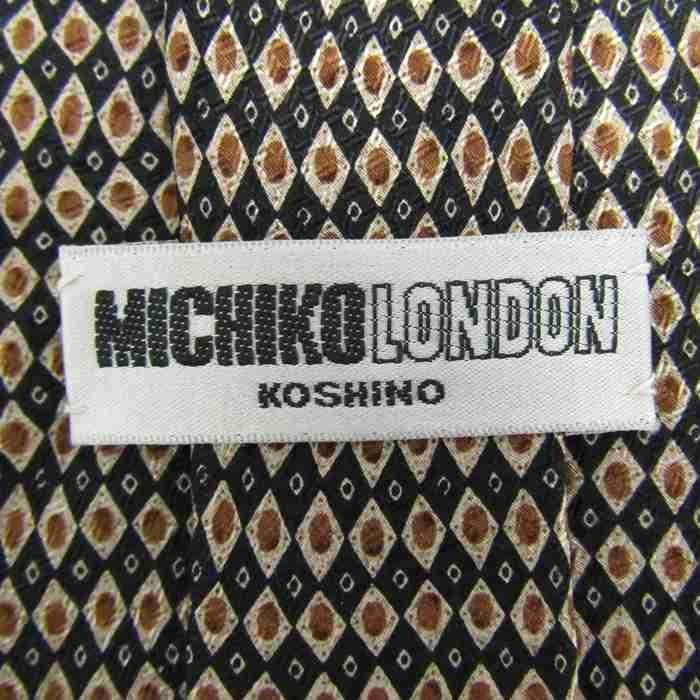 ミチコロンドンコシノ ブランド ネクタイ チェック柄 格子柄 ドット シルク 日本製 メンズ ブロック MICHIKO LONDON KOSHINO_画像4