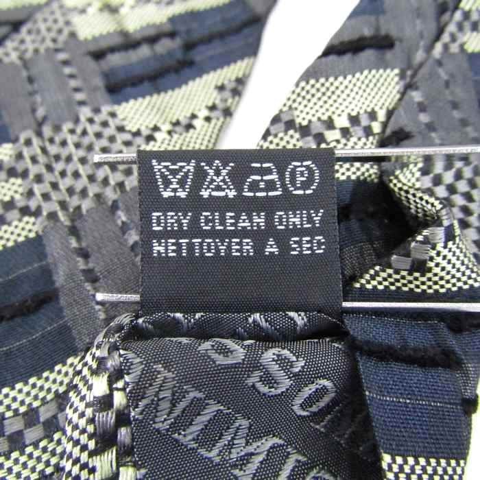  Missoni brand necktie silk check pattern made in Italy cloth men's navy Missoni