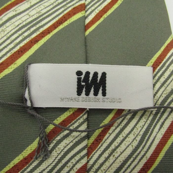 [ new goods / unused ] I m Pro duct im product Issey Miyake stripe pattern silk made in Japan Issey Miyake men's necktie green 